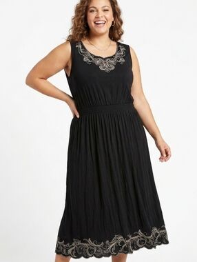 Croft & Barrow Plus Size Sleeveless Black Dress